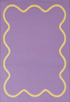 POSITANO - Tapis de terrasse violet à motif ondulé - POS704VIO POSITANO