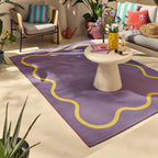 POSITANO - Tapis de terrasse violet à motif ondulé - POS704VIO POSITANO