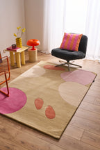 Nuage sucré – Tapis en laine multicolore aux motifs géométriques Nuage sucré