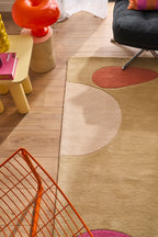 Nuage sucré – Tapis en laine multicolore aux motifs géométriques Nuage sucré