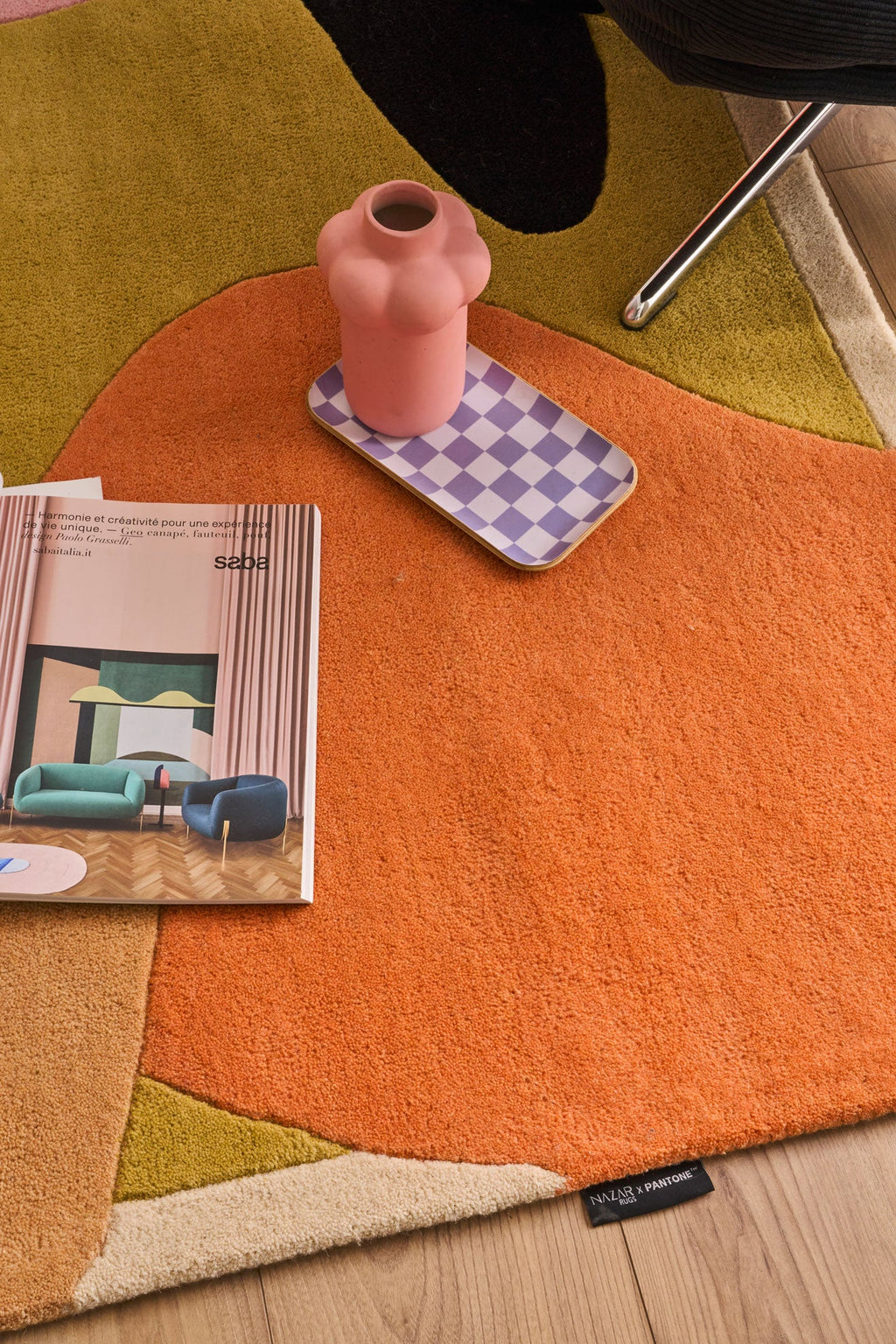 Nuage sucré – Tapis en laine coloré aux motifs géométriques Nuage sucré