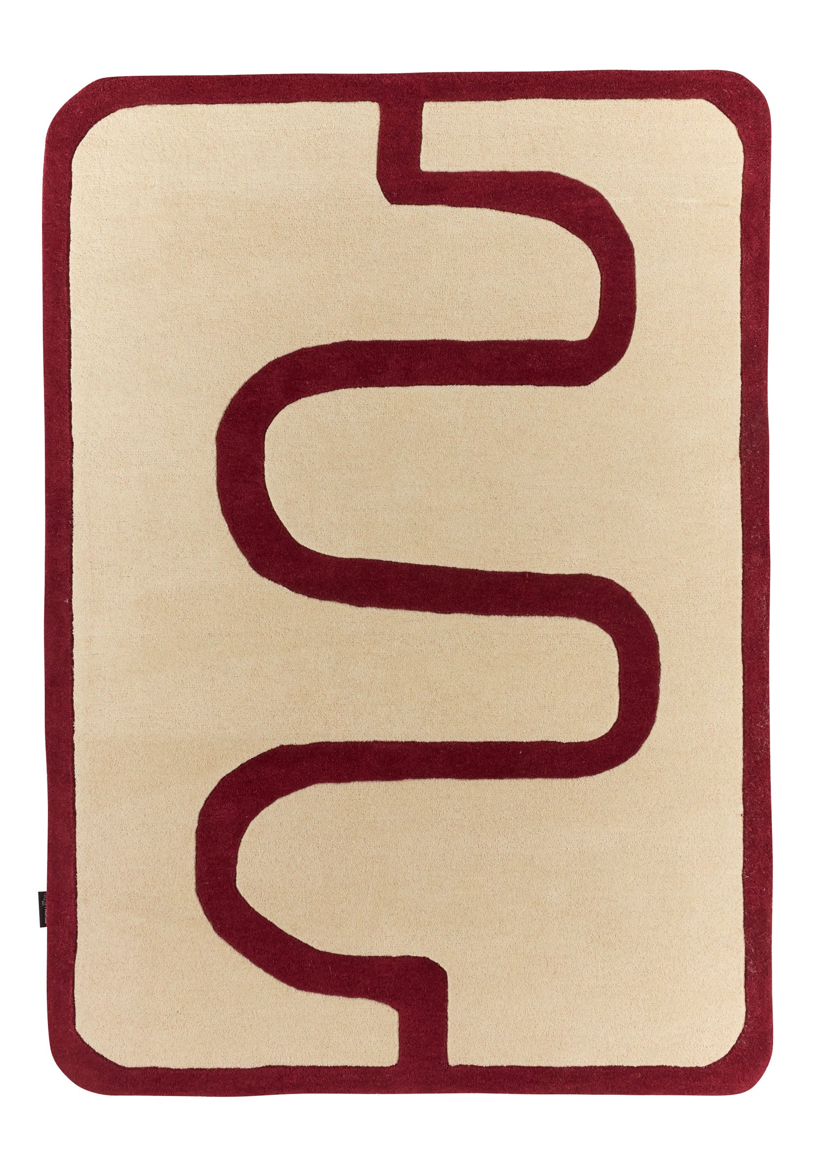 Rouge d'orage – Tapis en laine - Bordeaux Rouge d'orage