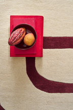 Rouge d'orage – Tapis en laine - Bordeaux Rouge d'orage