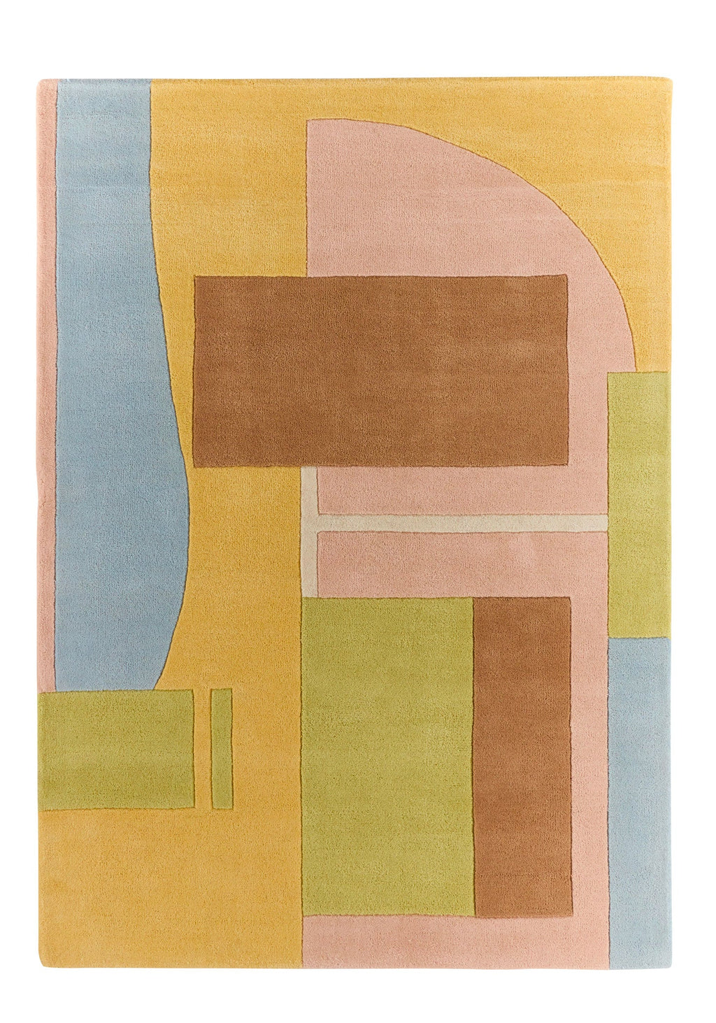 Rayon tendre – Tapis en laine aux nuances pastel Rayon tendre