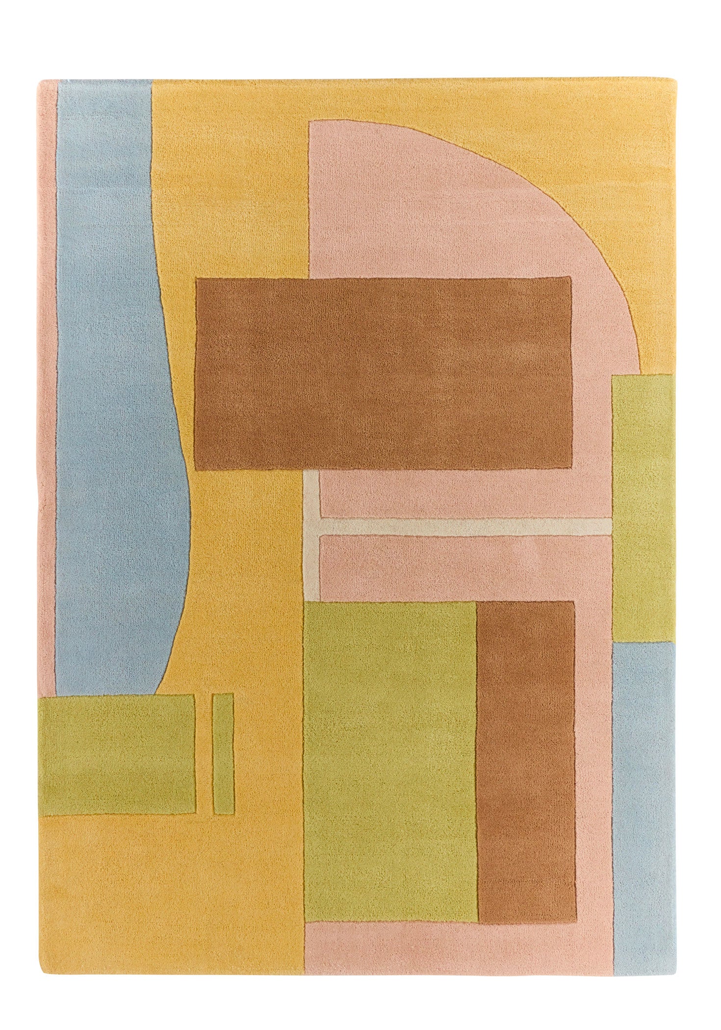 Rayon tendre – Tapis en laine aux nuances pastel Rayon tendre