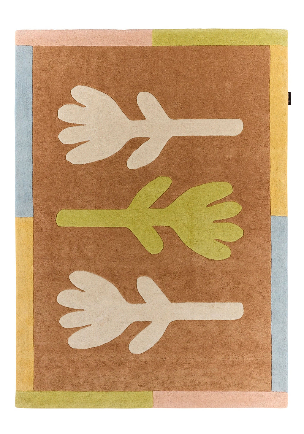 Rayon tendre – Tapis en laine pastel à motifs floraux Rayon tendre