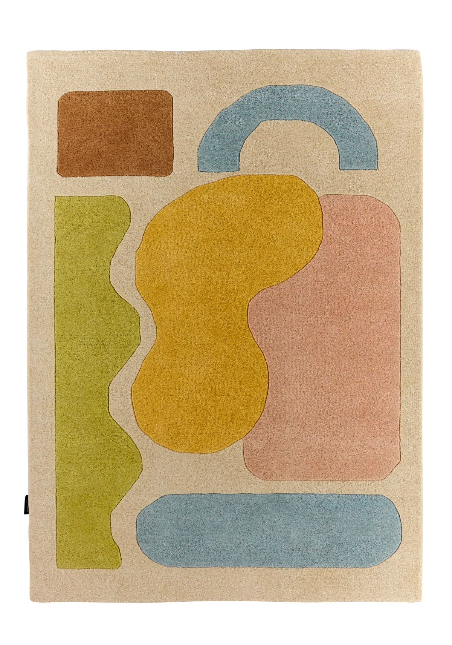 Rayon tendre – Tapis en laine multicolore doux Rayon tendre