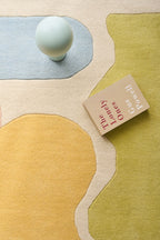 Rayon tendre – Tapis en laine multicolore doux Rayon tendre