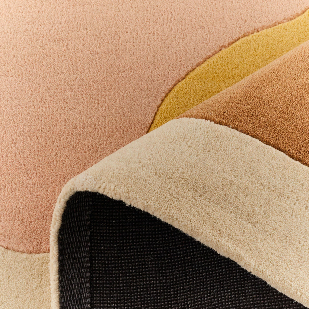 Rayon tendre – Tapis en laine multicolore doux Rayon tendre