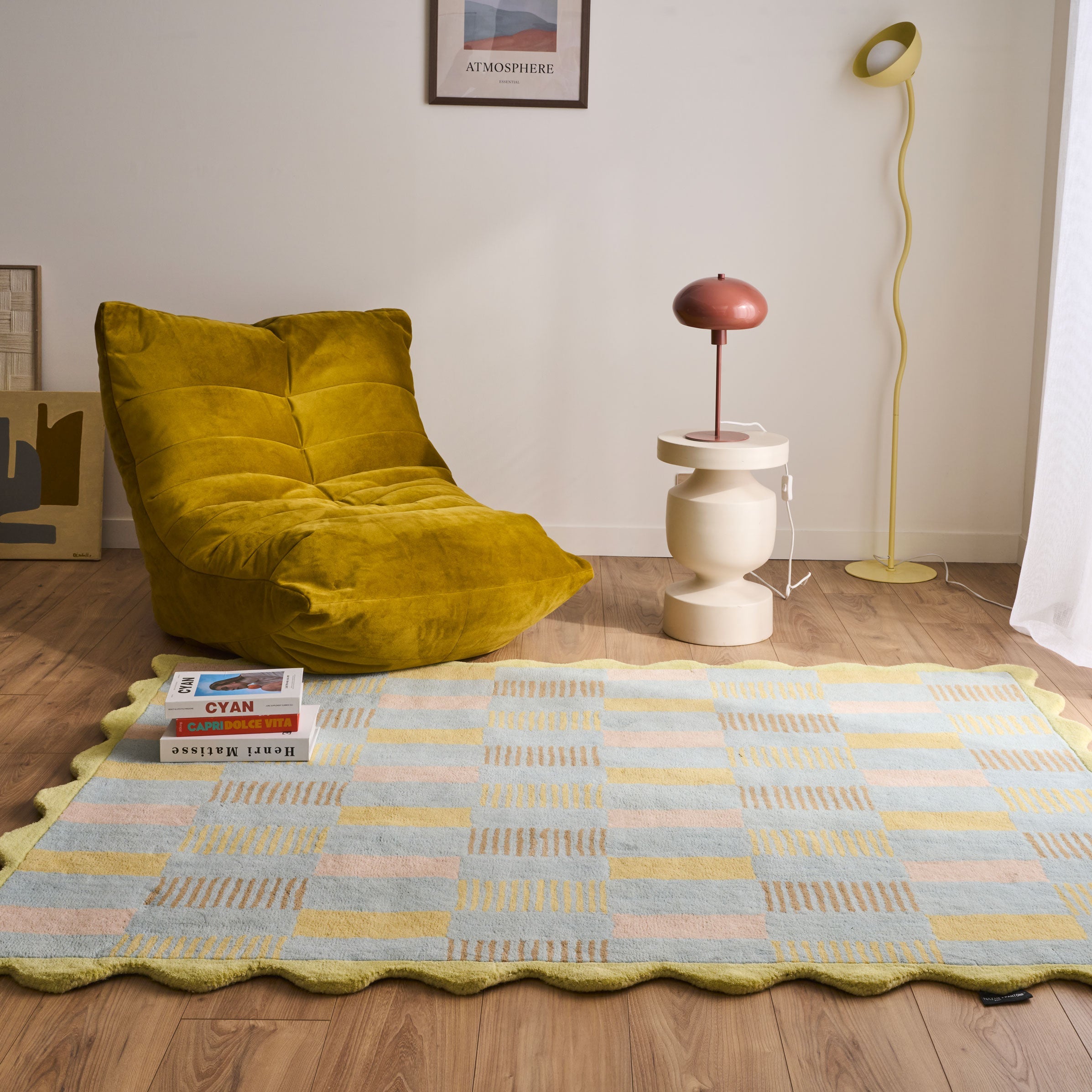 Rayon tendre – Tapis en laine coloré Rayon tendre