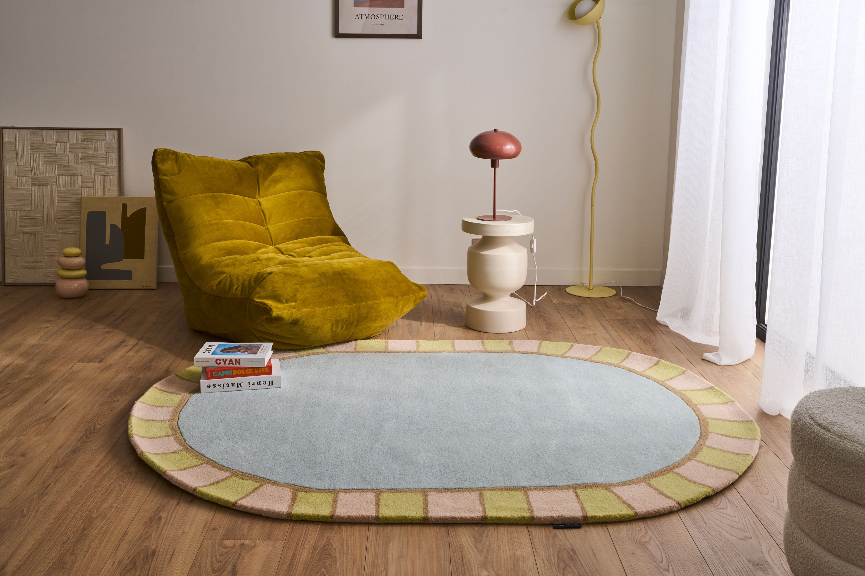 Rayon tendre – Tapis en laine aux teintes pastel Rayon tendre