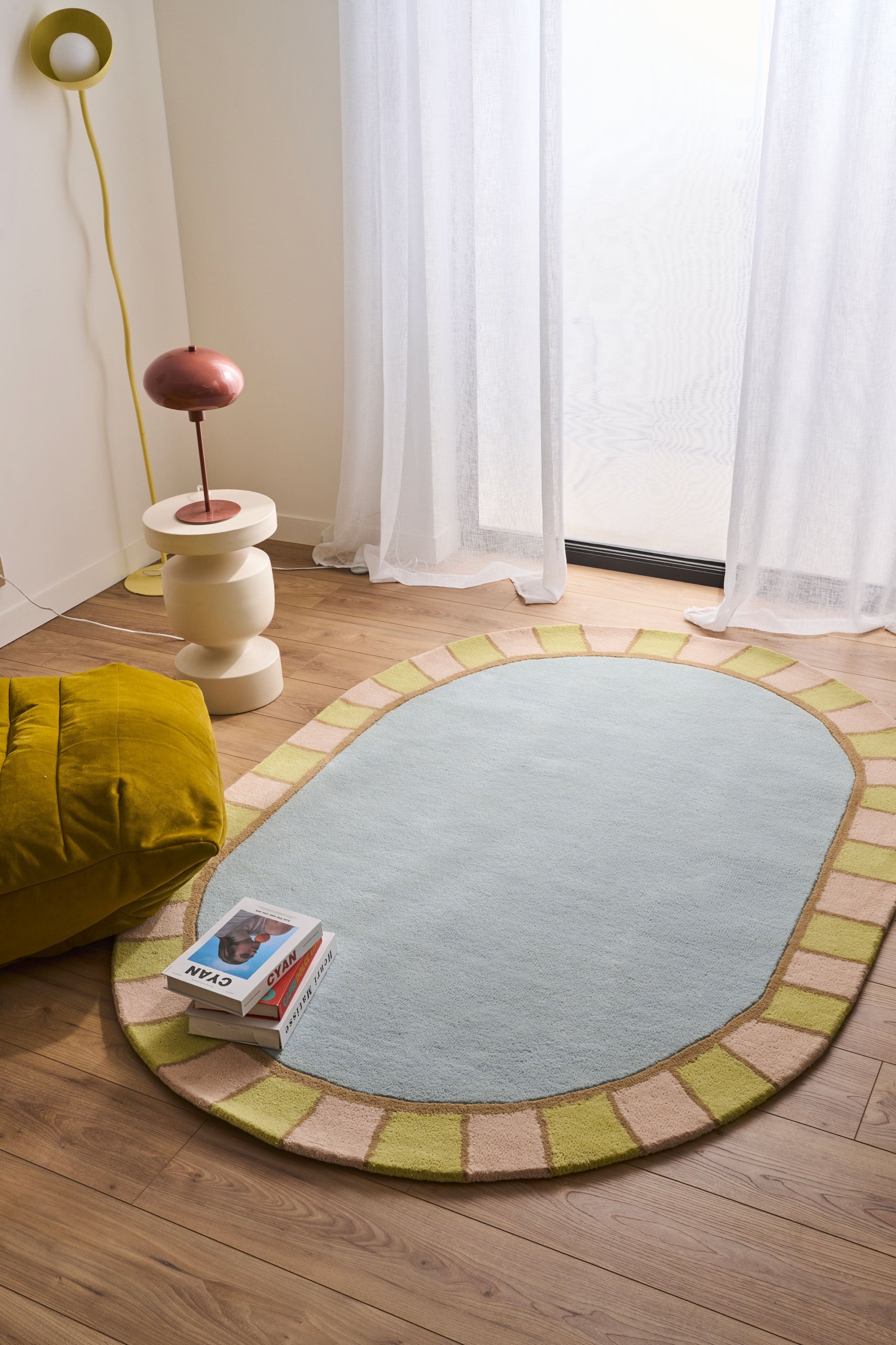 Rayon tendre – Tapis en laine aux teintes pastel Rayon tendre