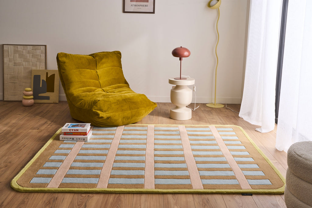 Rayon tendre – Tapis en laine moderne multicolore Rayon tendre