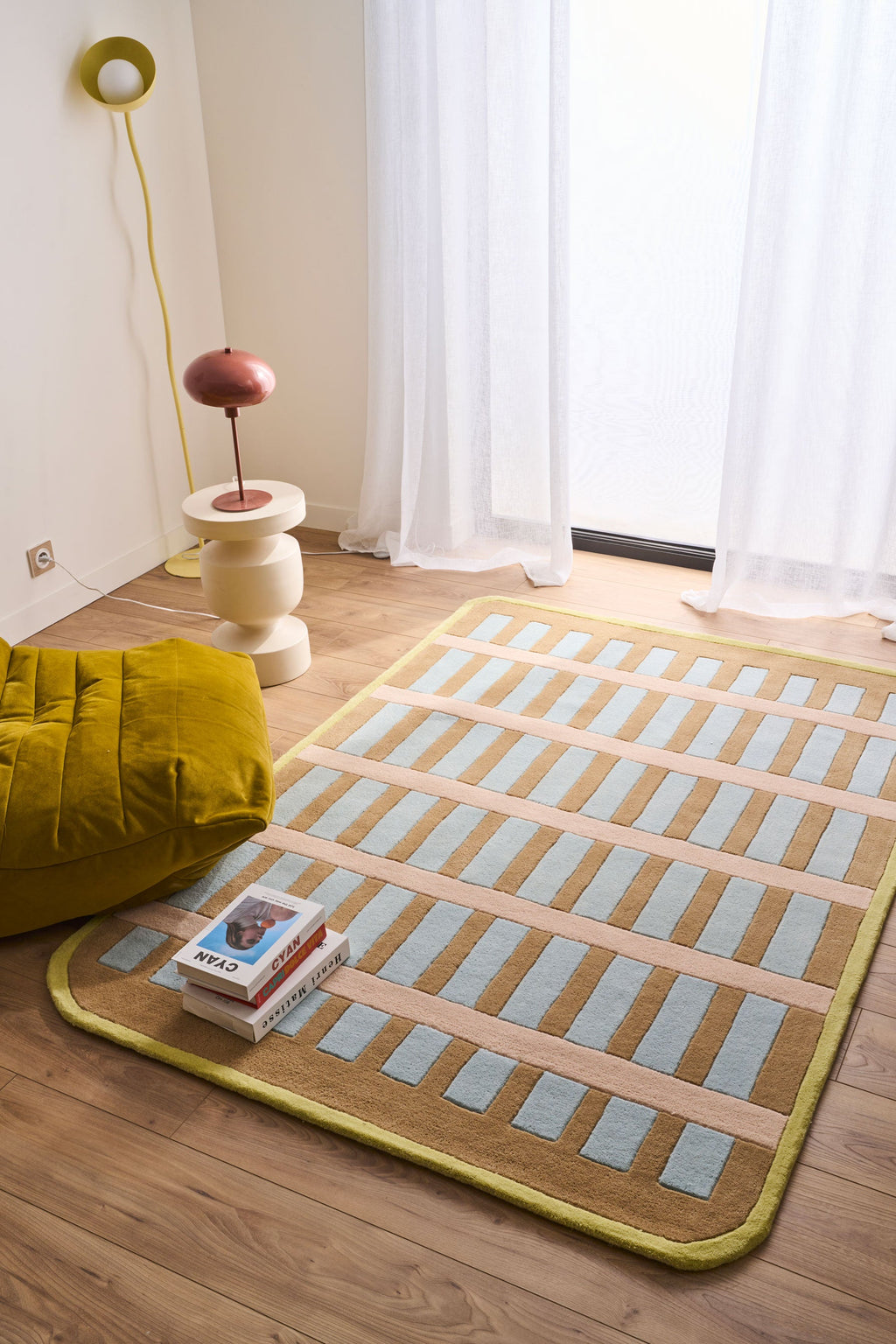 Rayon tendre – Tapis en laine moderne multicolore Rayon tendre