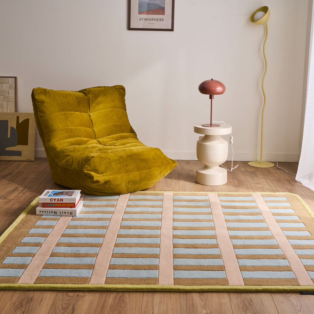 Rayon tendre – Tapis en laine moderne multicolore Rayon tendre