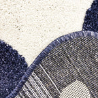 TERRA DEL SOL - Tapis intérieur bleu et écru à bords ondulés - TDS1040BLE Nazar rugs