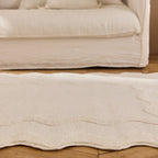 TERRA DEL SOL - Tapis intérieur crème à bords ondulés - TDS1040CRE Nazar rugs