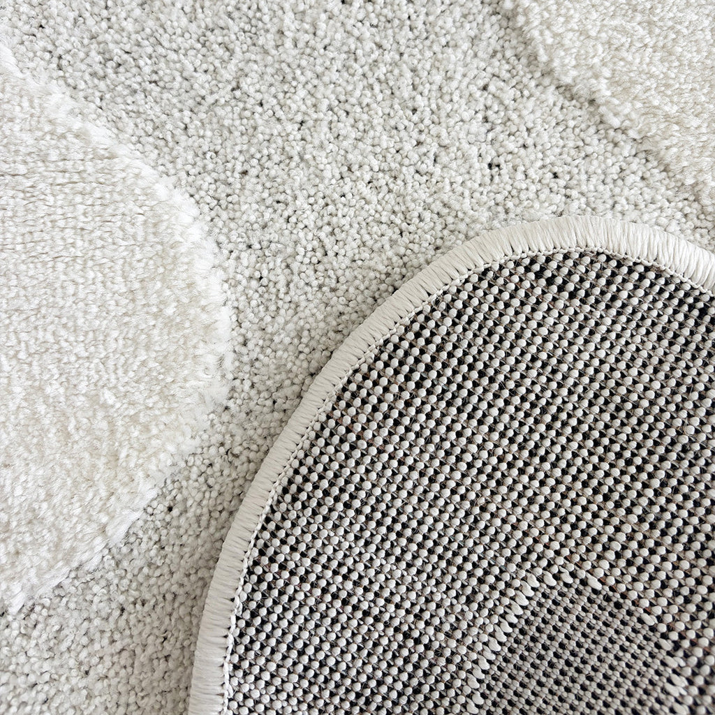 TERRA DEL SOL - Tapis intérieur crème à bords ondulés - TDS1040CRE Nazar rugs