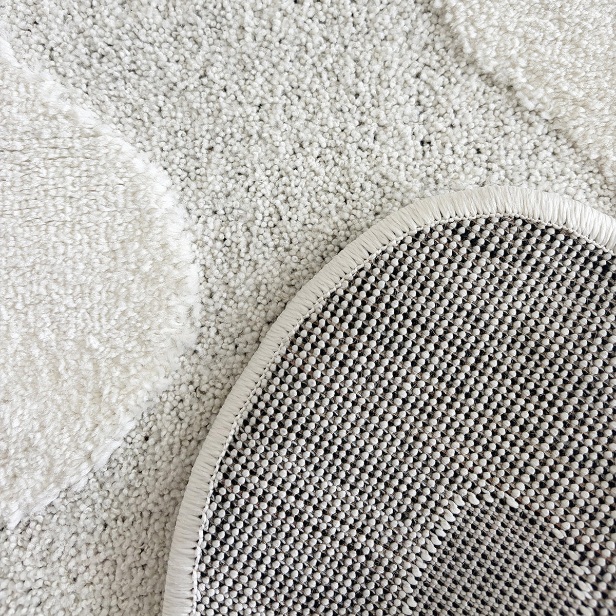 TERRA DEL SOL - Tapis intérieur crème à bords ondulés - TDS1040CRE Nazar rugs
