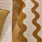 TERRA DEL SOL - Tapis intérieur ocre et écru à bords ondulés - TDS1040OCR Nazar rugs