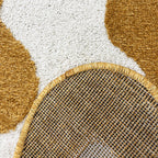 TERRA DEL SOL - Tapis intérieur ocre et écru à bords ondulés - TDS1040OCR Nazar rugs
