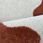TERRA DEL SOL - Tapis intérieur terracotta et écru à bords ondulés - TDS1040TER Nazar rugs