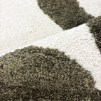 TERRA DEL SOL - Tapis intérieur vert et écru à bords ondulés - TDS1040VER Nazar rugs