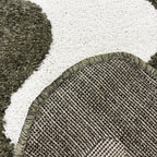 TERRA DEL SOL - Tapis intérieur vert et écru à bords ondulés - TDS1040VER Nazar rugs