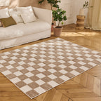 TERRA DEL SOL - Tapis intérieur rectangulaire à damier beige et écru - TDS1041BEI Nazar rugs