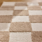 TERRA DEL SOL - Tapis intérieur rectangulaire à damier beige et écru - TDS1041BEI Nazar rugs