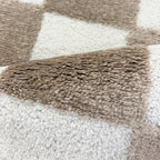 TERRA DEL SOL - Tapis intérieur rectangulaire à damier beige et écru - TDS1041BEI Nazar rugs