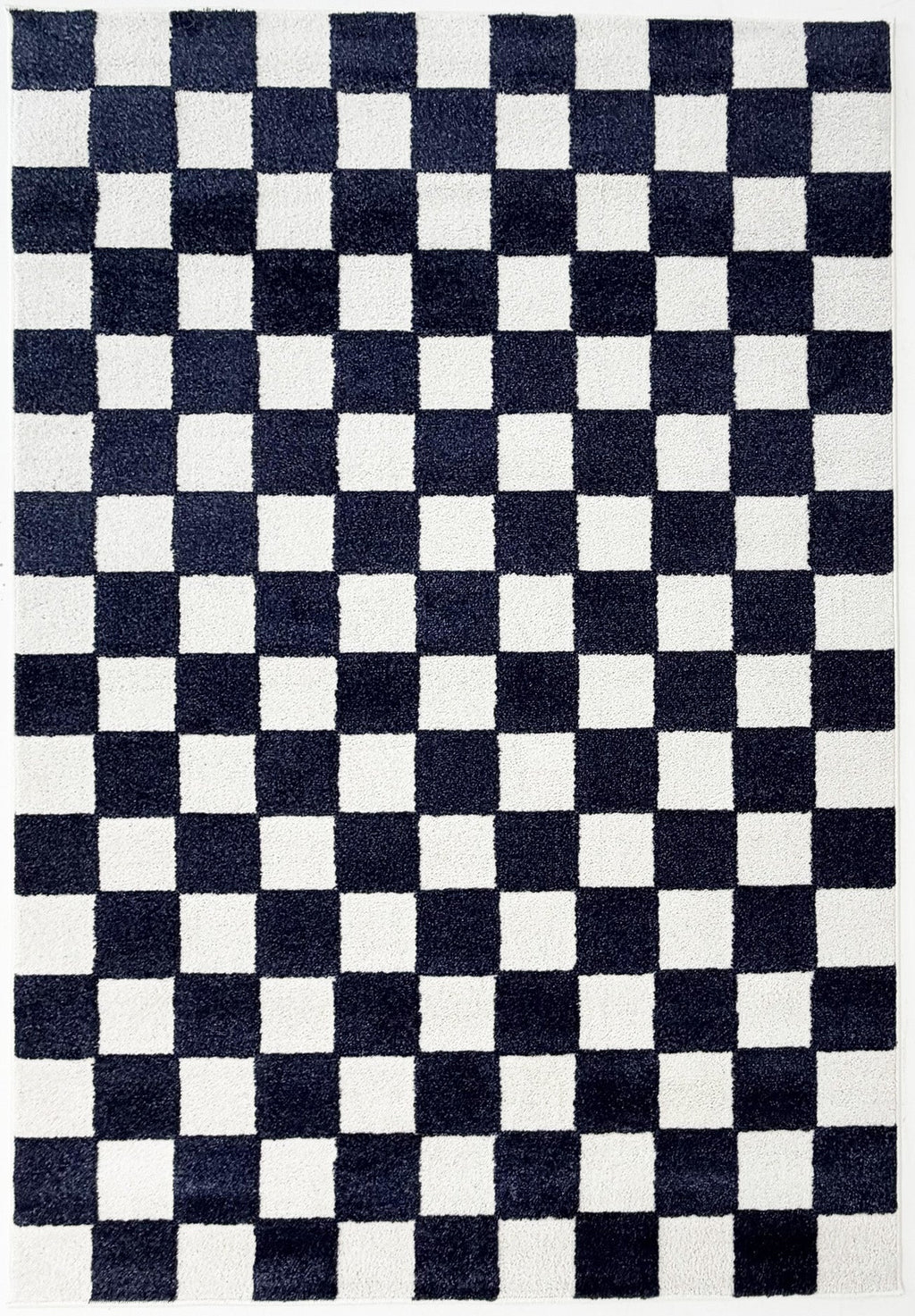 TERRA DEL SOL - Tapis intérieur rectangulaire à damier bleu et écru - TDS1041BLE Nazar rugs