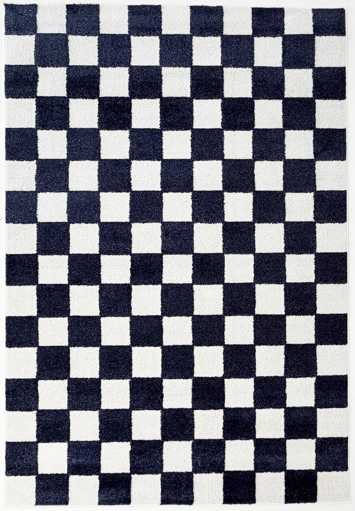 TERRA DEL SOL - Tapis intérieur rectangulaire à damier bleu et écru - TDS1041BLE Nazar rugs