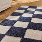 TERRA DEL SOL - Tapis intérieur rectangulaire à damier bleu et écru - TDS1041BLE Nazar rugs