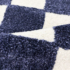 TERRA DEL SOL - Tapis intérieur rectangulaire à damier bleu et écru - TDS1041BLE Nazar rugs