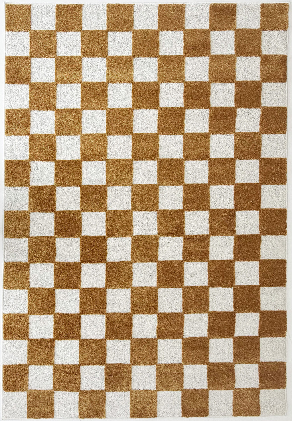 TERRA DEL SOL - Tapis intérieur rectangulaire à damier ocre et écru - TDS1041OCR Nazar rugs