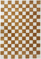 TERRA DEL SOL - Tapis intérieur rectangulaire à damier ocre et écru - TDS1041OCR Nazar rugs