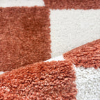 TERRA DEL SOL - Tapis intérieur rectangulaire à damier terracotta et écru - TDS1041TER Nazar rugs
