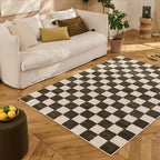 TERRA DEL SOL - Tapis intérieur rectangulaire à damier vert et écru - TDS1041VER Nazar rugs