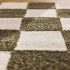 TERRA DEL SOL - Tapis intérieur rectangulaire à damier vert et écru - TDS1041VER Nazar rugs