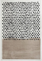 TERRA DEL SOL - Tapis intérieur rectangulaire beige et écru à pois noirs - TDS1042BEI Nazar rugs