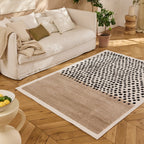 TERRA DEL SOL - Tapis intérieur rectangulaire beige et écru à pois noirs - TDS1042BEI Nazar rugs