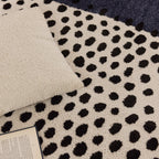 TERRA DEL SOL - Tapis intérieur rectangulaire bleu et écru à pois noirs - TDS1042BLE Nazar rugs