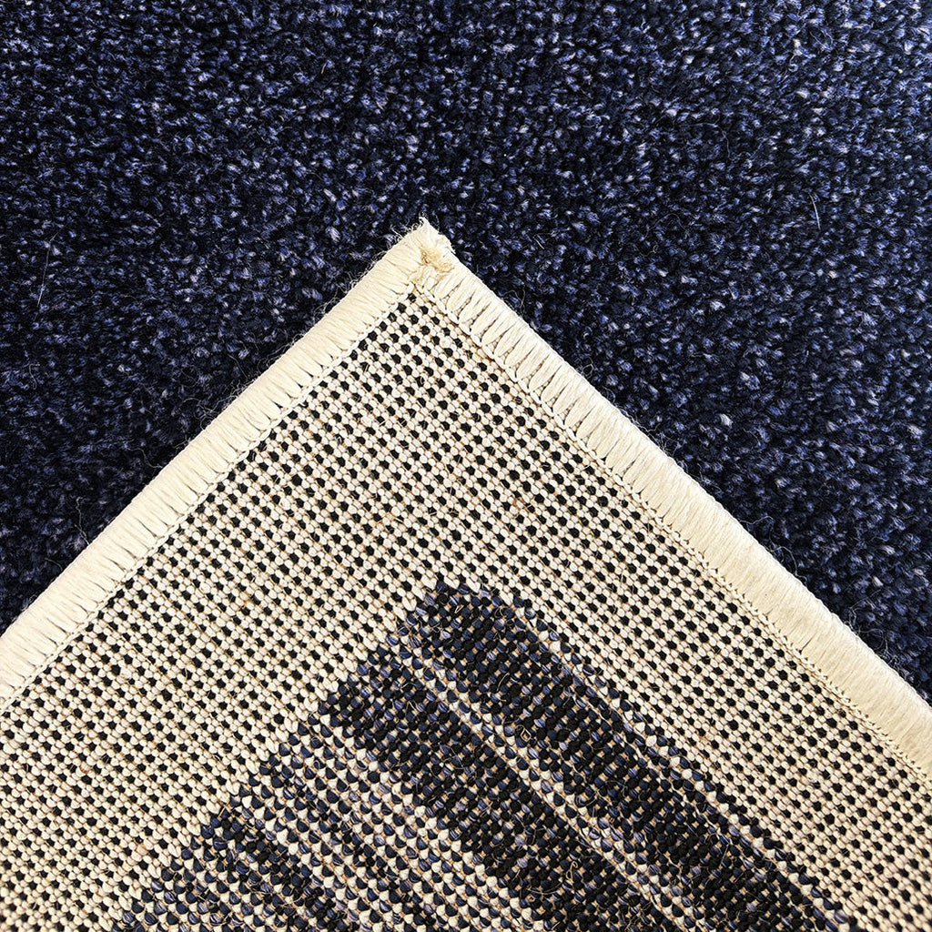 TERRA DEL SOL - Tapis intérieur rectangulaire bleu et écru à pois noirs - TDS1042BLE Nazar rugs