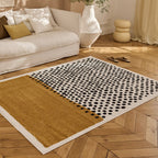 TERRA DEL SOL - Tapis intérieur rectangulaire ocre et écru à pois noirs - TDS1042OCR Nazar rugs
