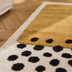 TERRA DEL SOL - Tapis intérieur rectangulaire ocre et écru à pois noirs - TDS1042OCR Nazar rugs