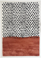 TERRA DEL SOL - Tapis intérieur rectangulaire terracotta et écru à pois noirs - TDS1042TER Nazar rugs
