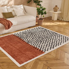 TERRA DEL SOL - Tapis intérieur rectangulaire terracotta et écru à pois noirs - TDS1042TER Nazar rugs