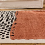 TERRA DEL SOL - Tapis intérieur rectangulaire terracotta et écru à pois noirs - TDS1042TER Nazar rugs