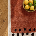 TERRA DEL SOL - Tapis intérieur rectangulaire terracotta et écru à pois noirs - TDS1042TER Nazar rugs